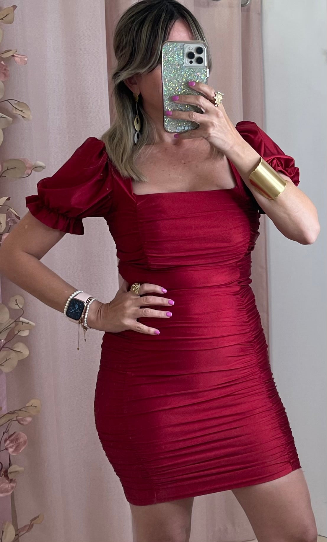 Luciana satin dress