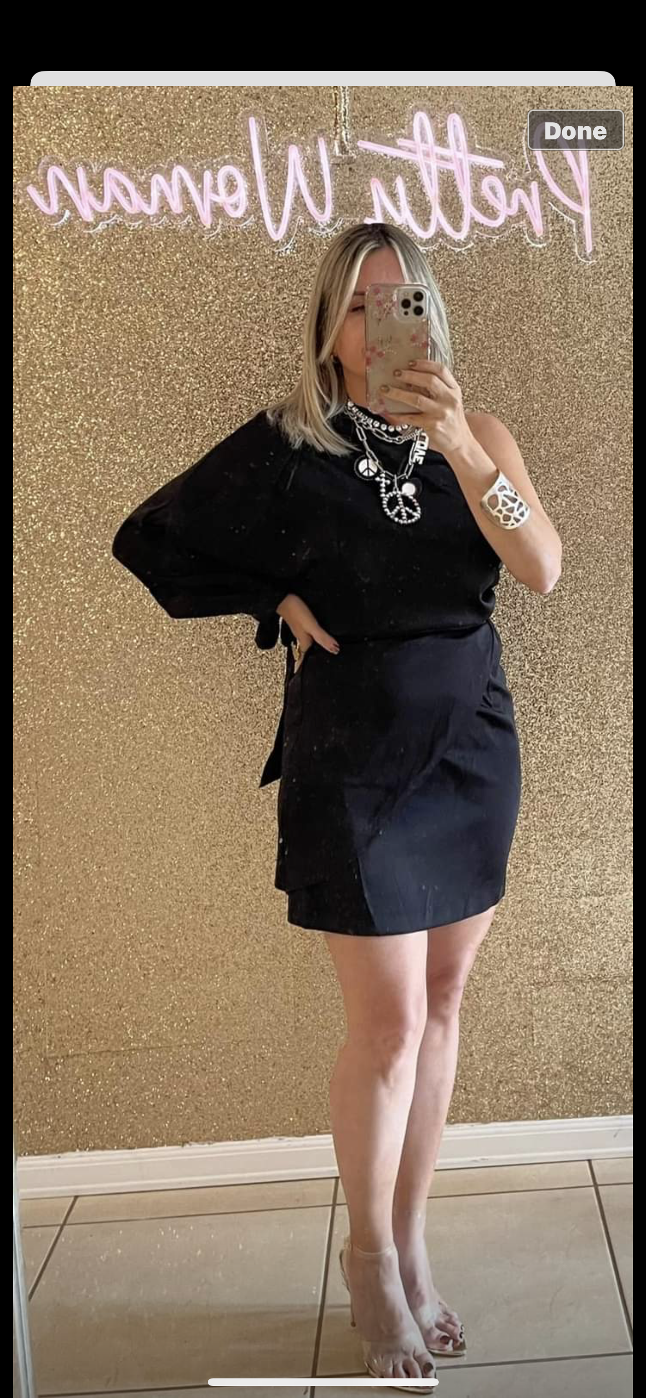 Zamira Satin Black Dress