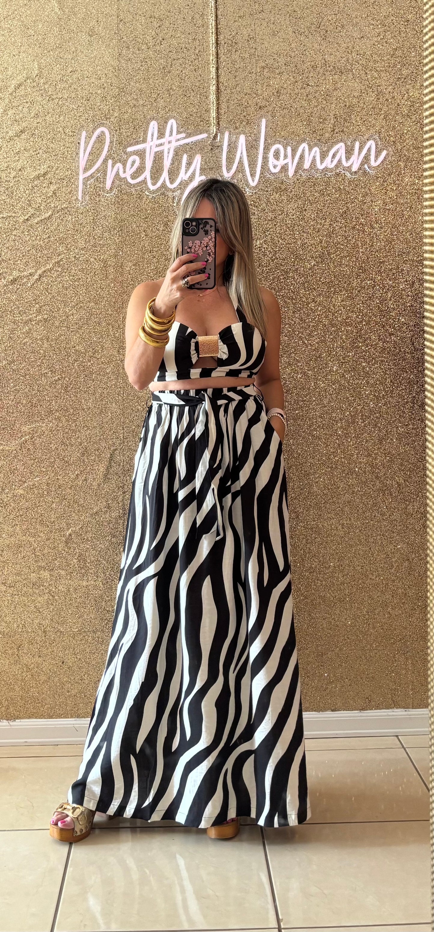 Marianna Zebra Skirt Set