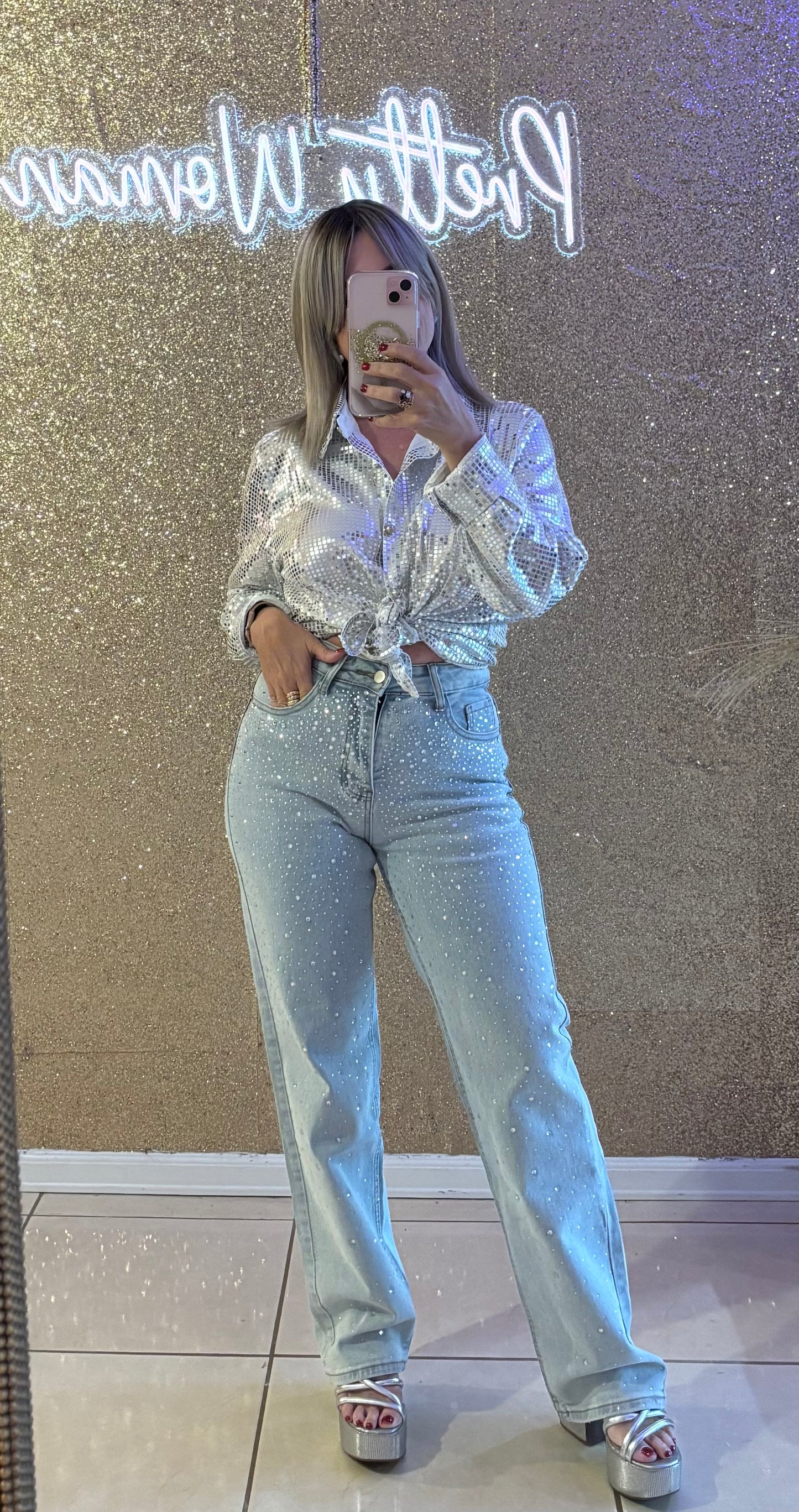 Isabella Metallic Top