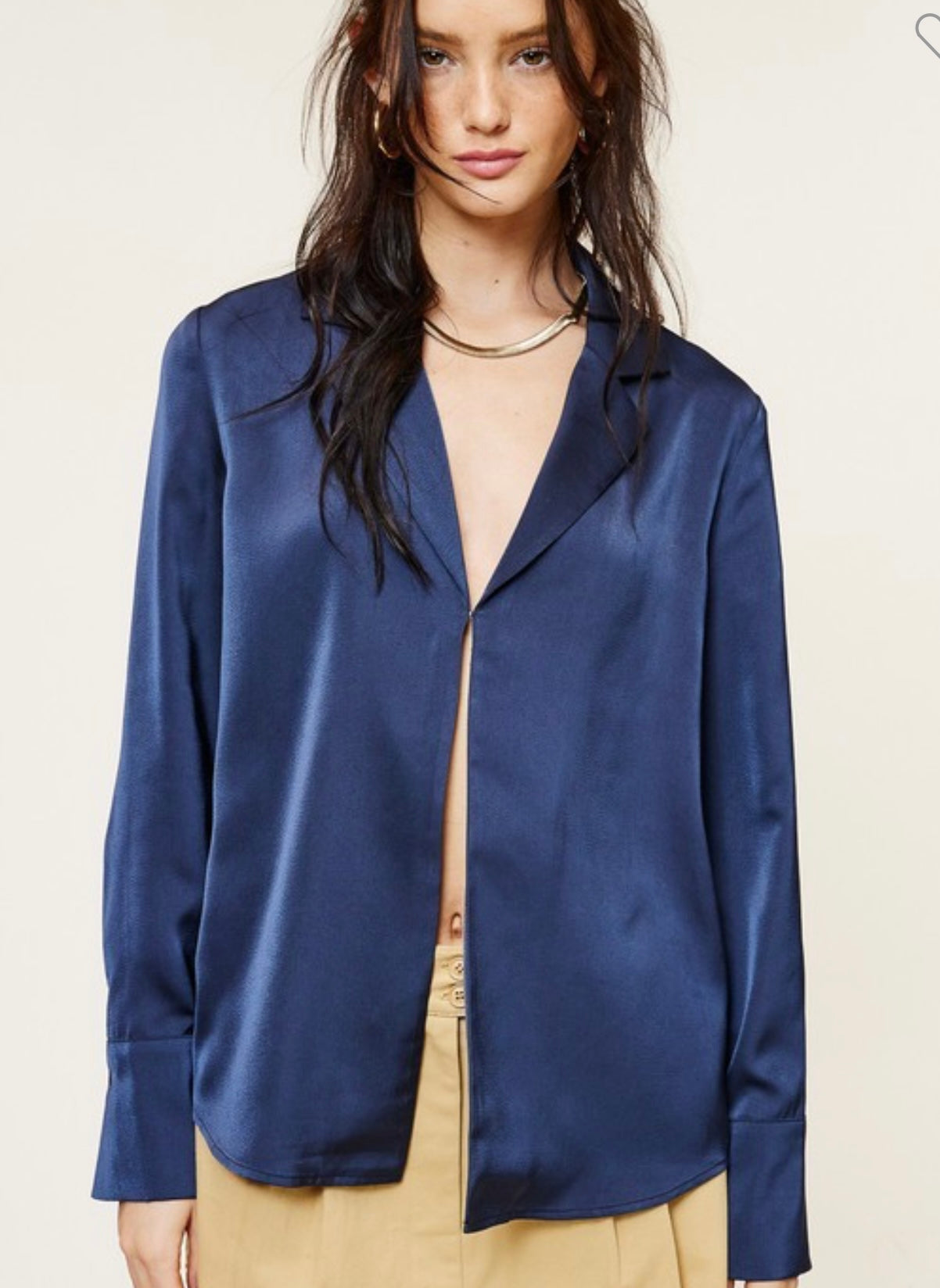 Zamira Midnight Satin Top