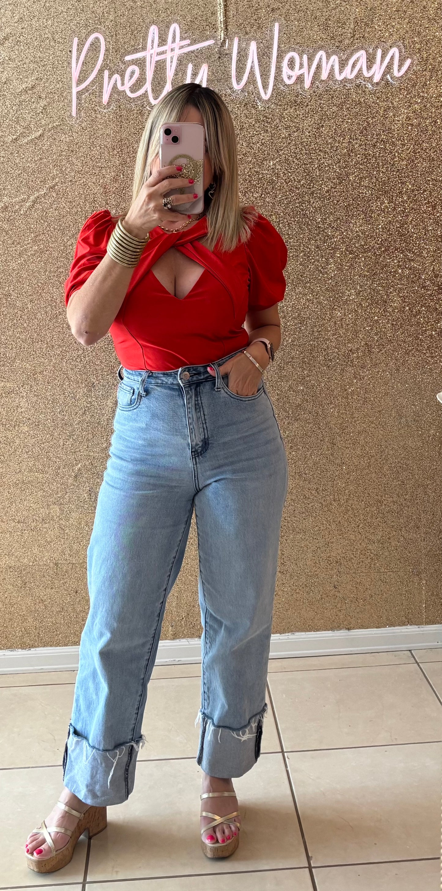Gina Red Top