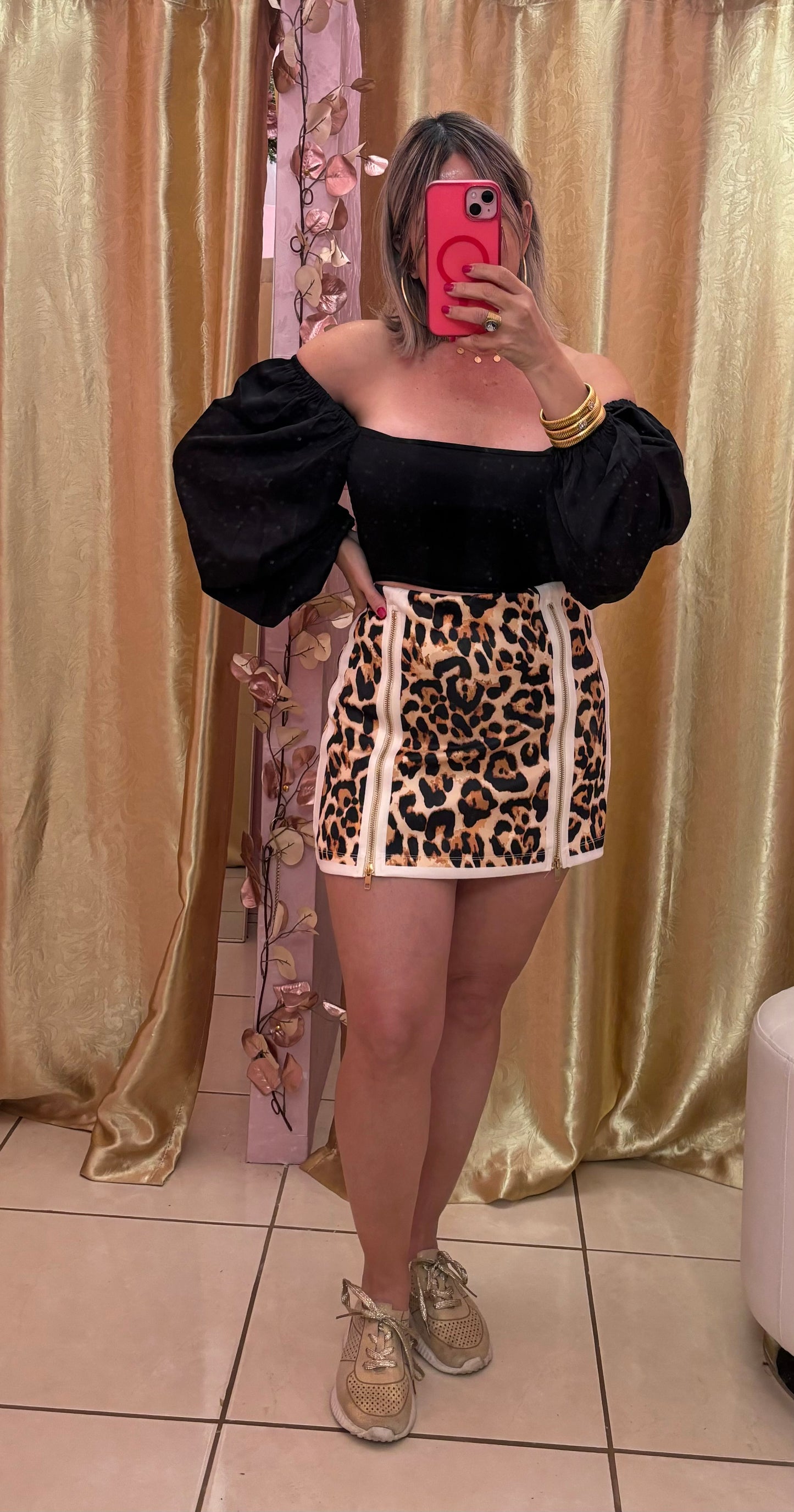 Mila Leopard Skort