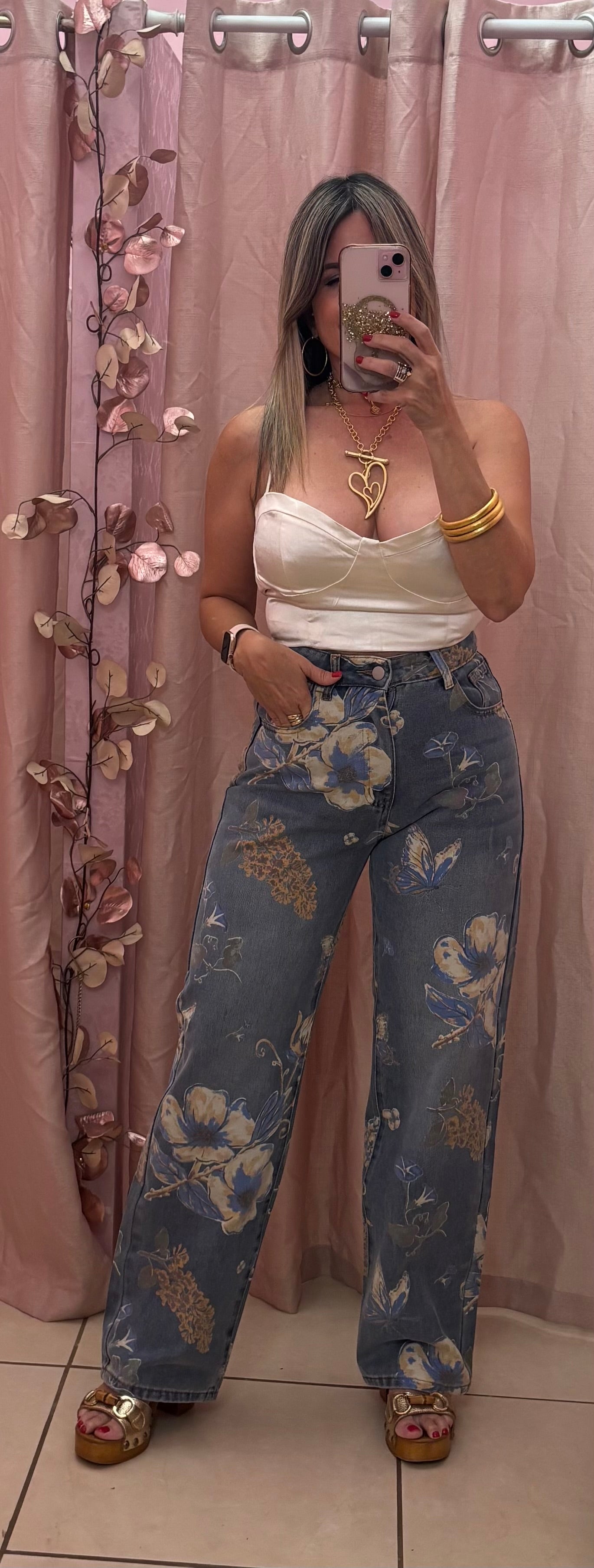 Carolina Flower Jeans