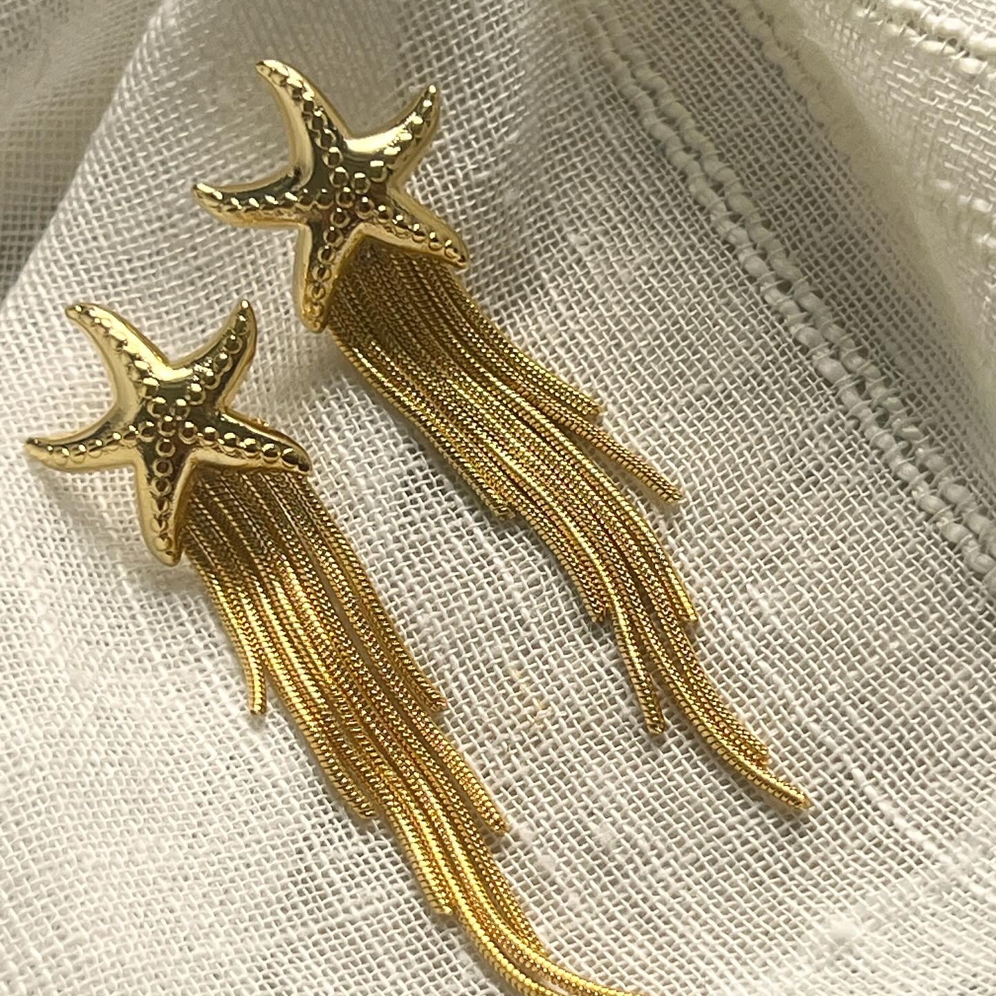 Golden Star earrings