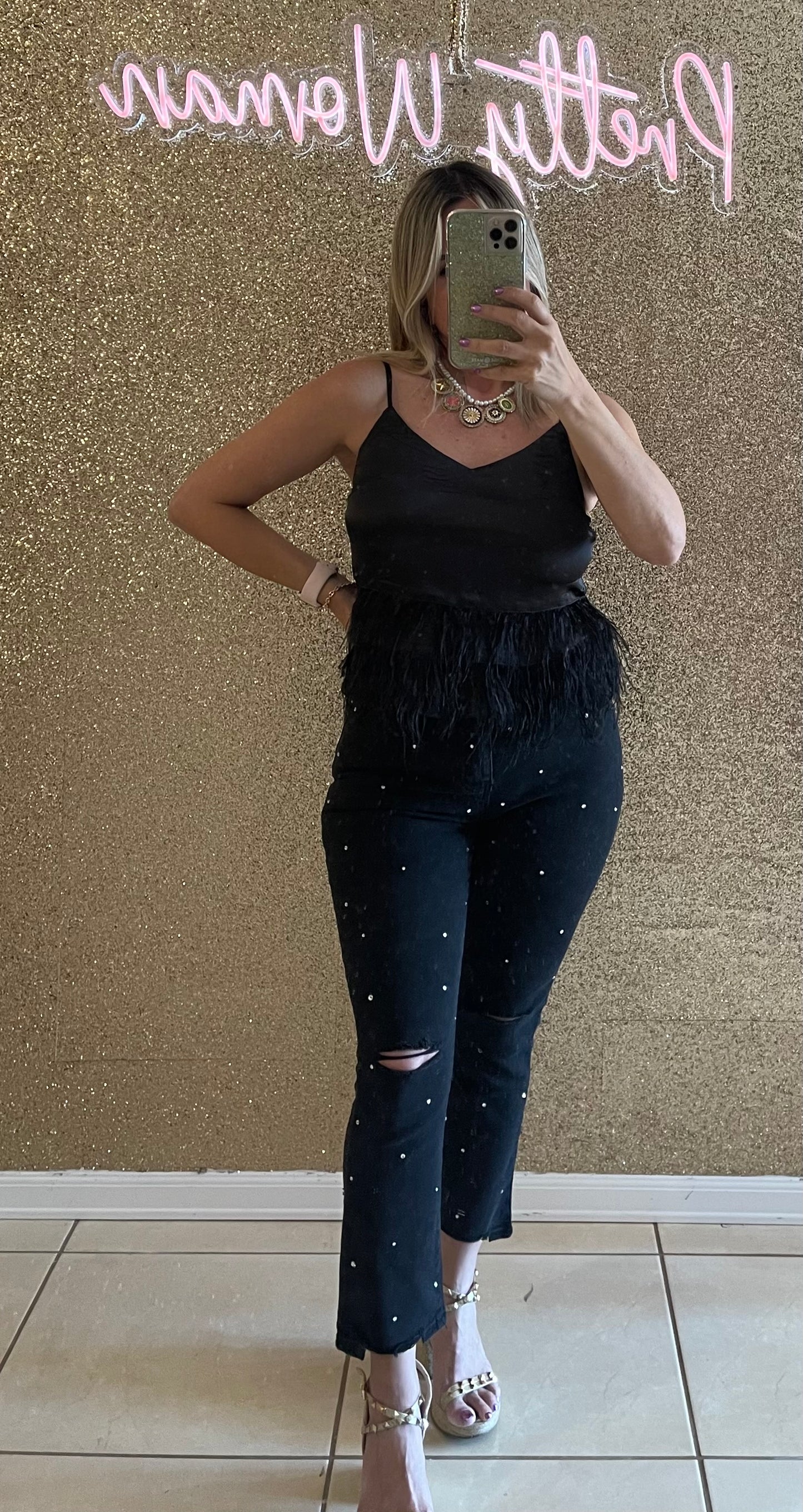 Diana Denim Black Jeans