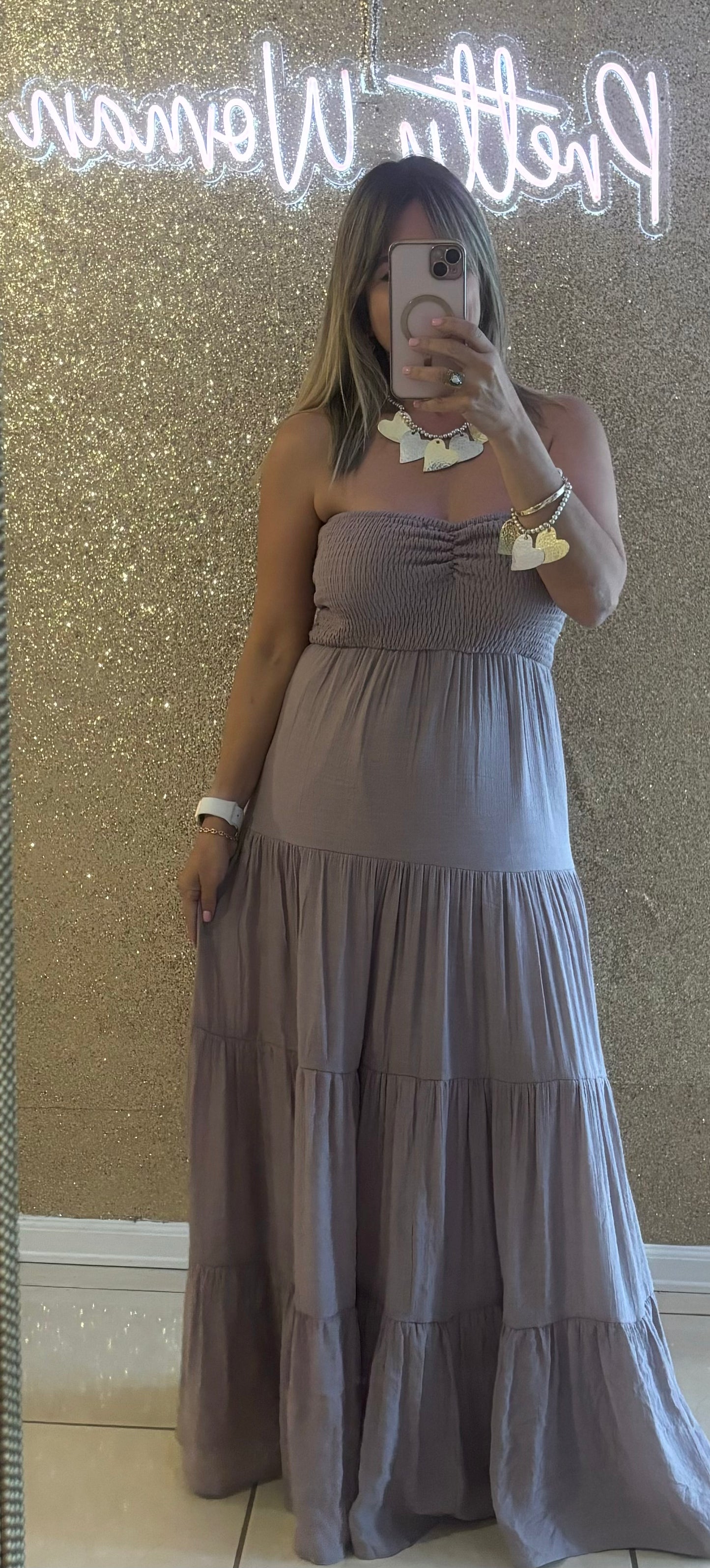 Marina Dark Mauve Maxi Dress