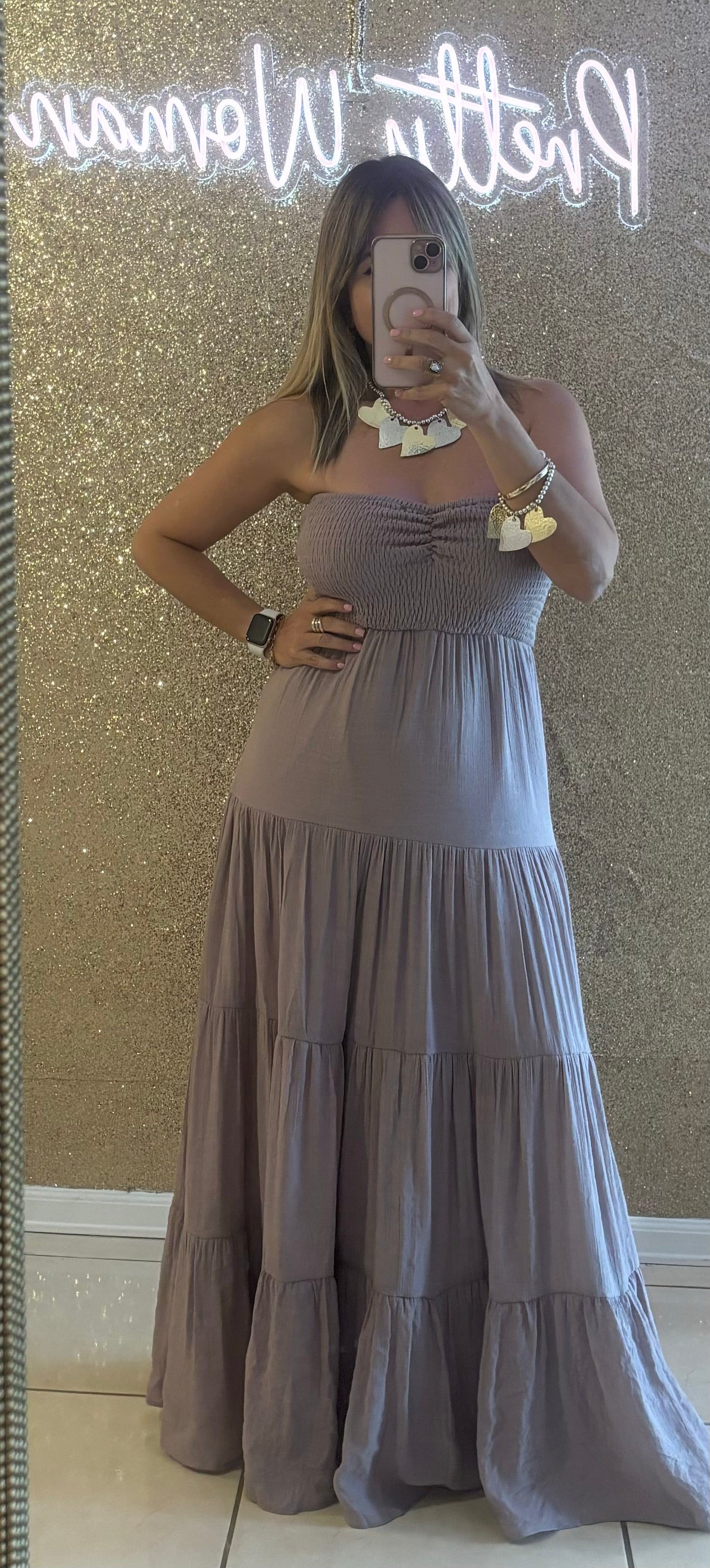 Marina Dark Mauve Maxi Dress
