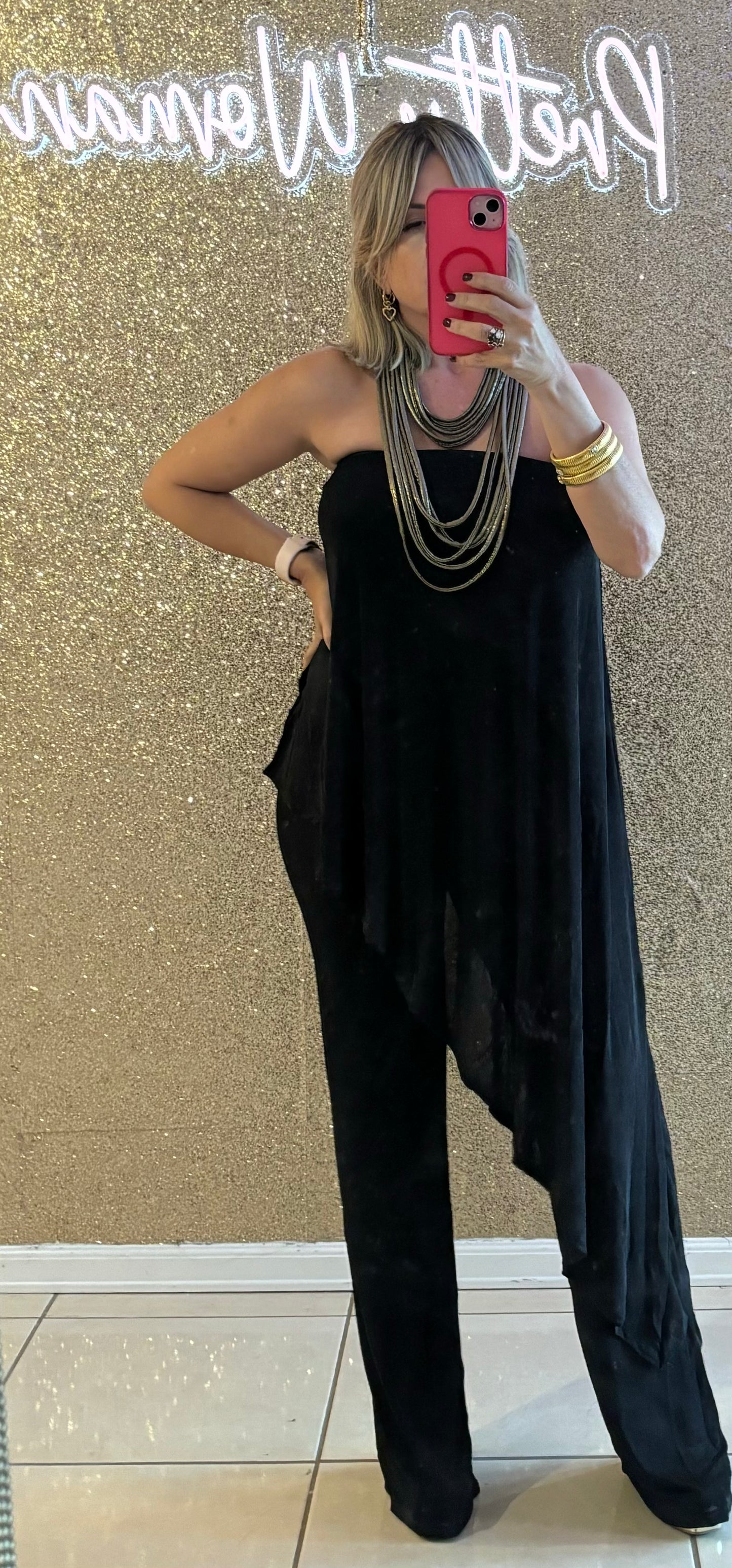 Indira Black Jumpsuit