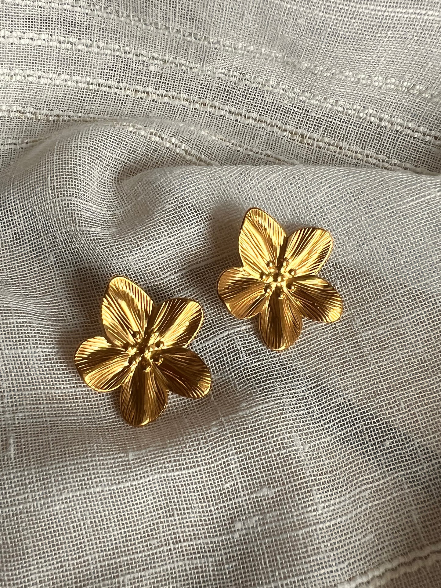 Golden Flower Earrings