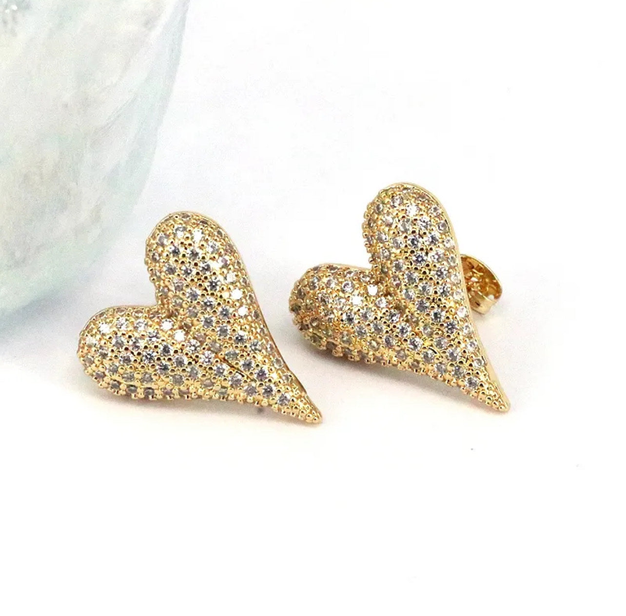 Golden heart Earrings