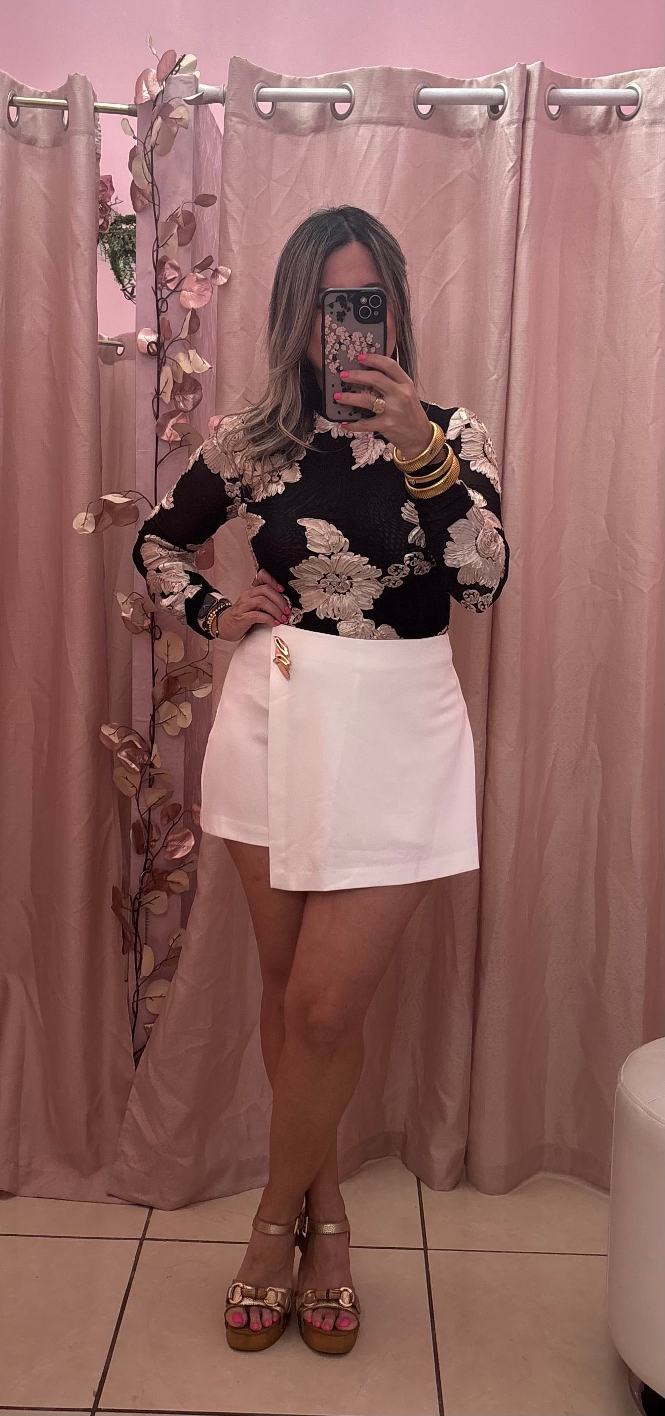 Graciela White Skort