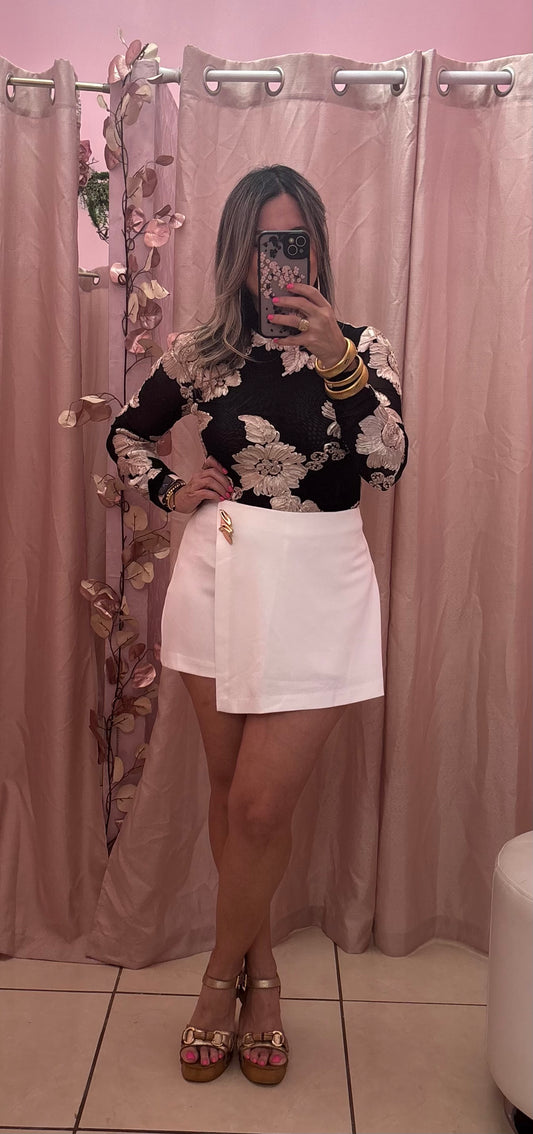 Graciela White Skort
