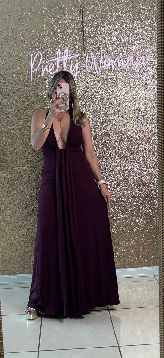 Jimena Plum Maxi Dress