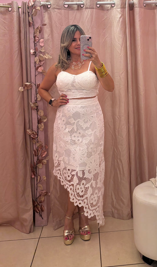 Grace Lace & Crochet Skirt Set