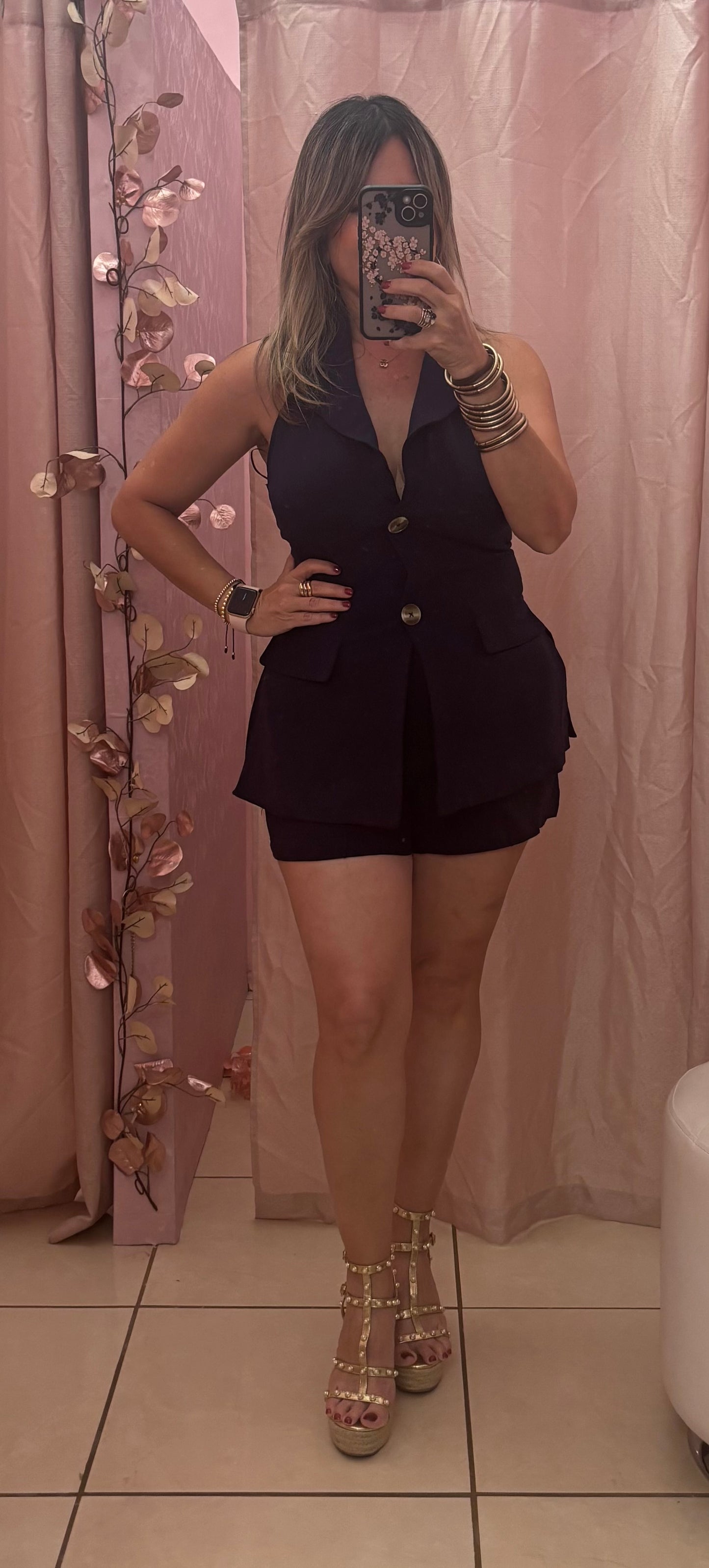 Luisa Navy Short Set