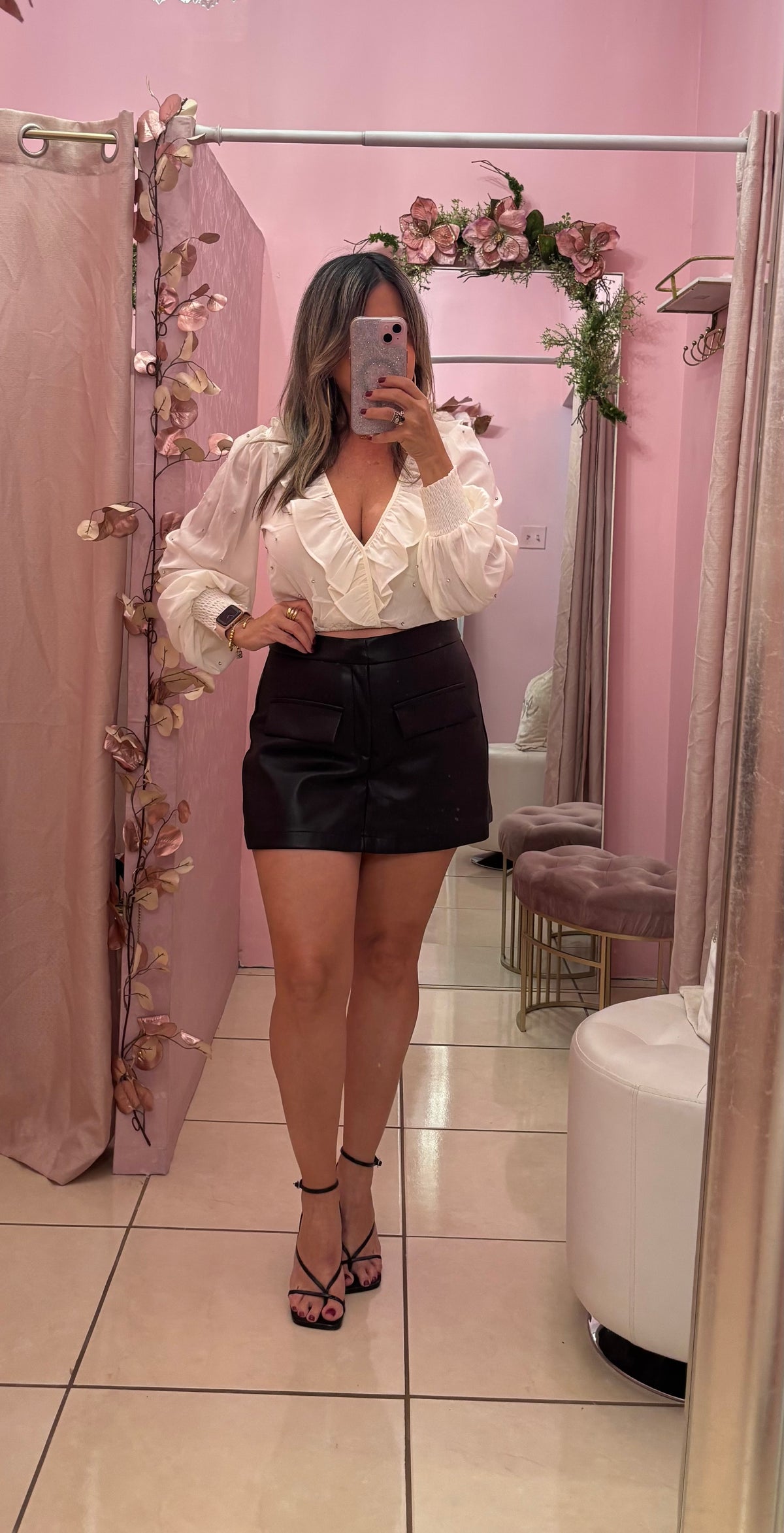 Frida Cream Chiffon Top