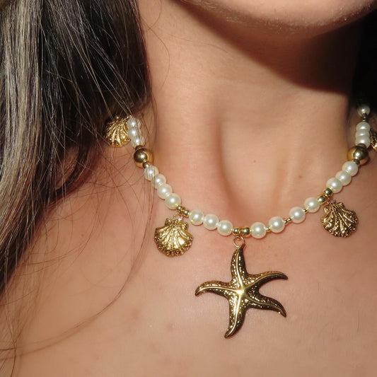 Golden Sea Star Necklace