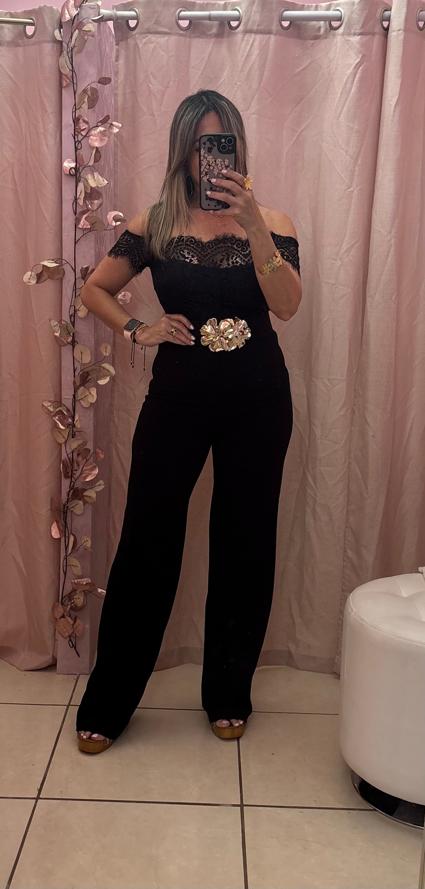 Bianca Off Shoulder Black Jumpsuit