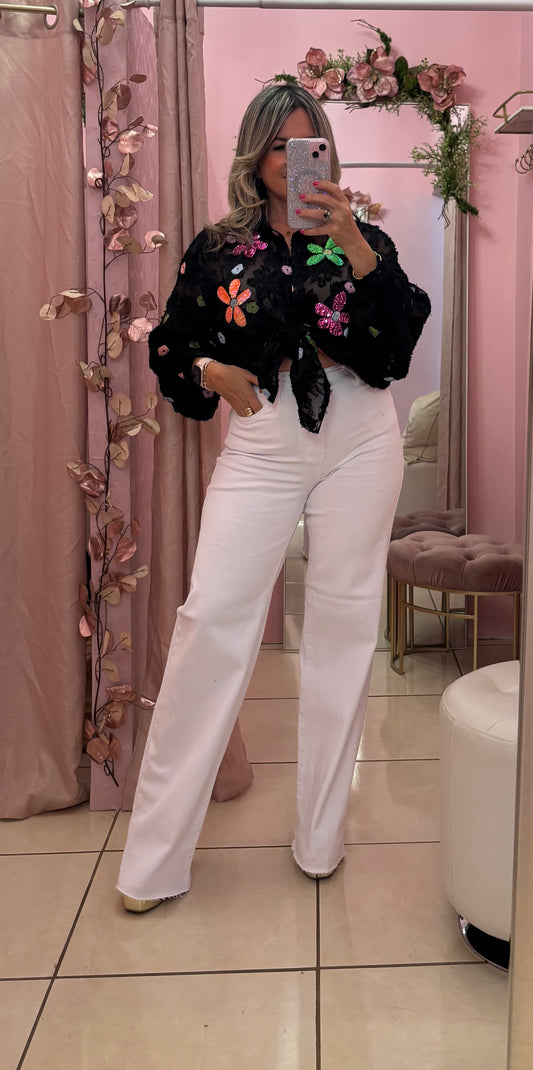 Andrea Flower Top