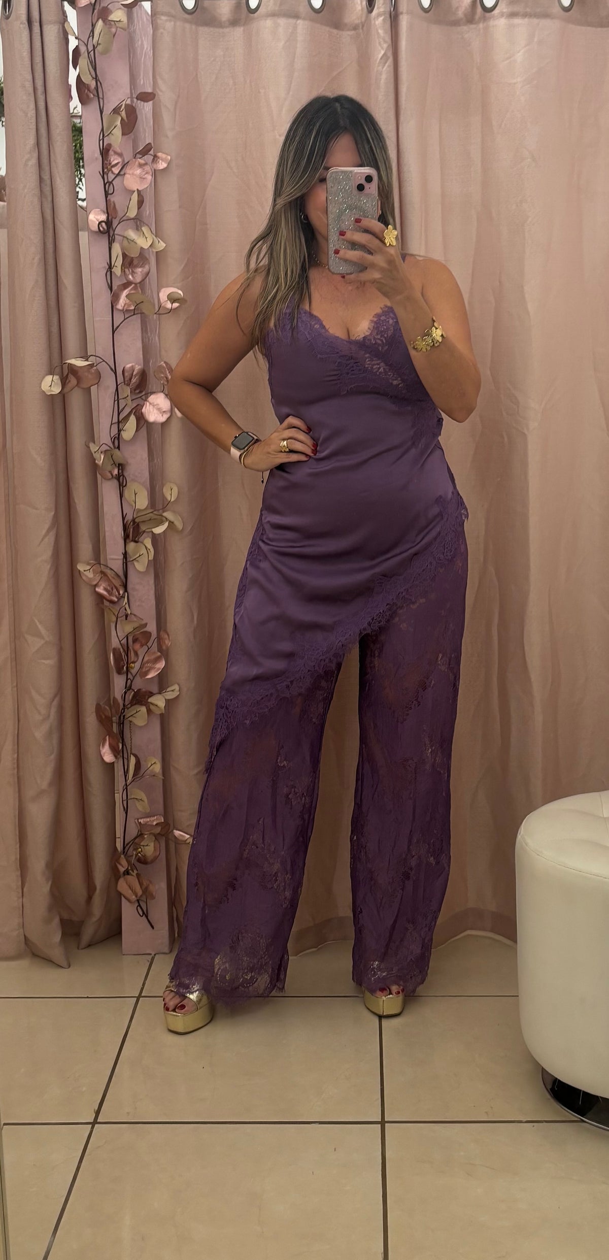 Andres Satin & Lace Set
