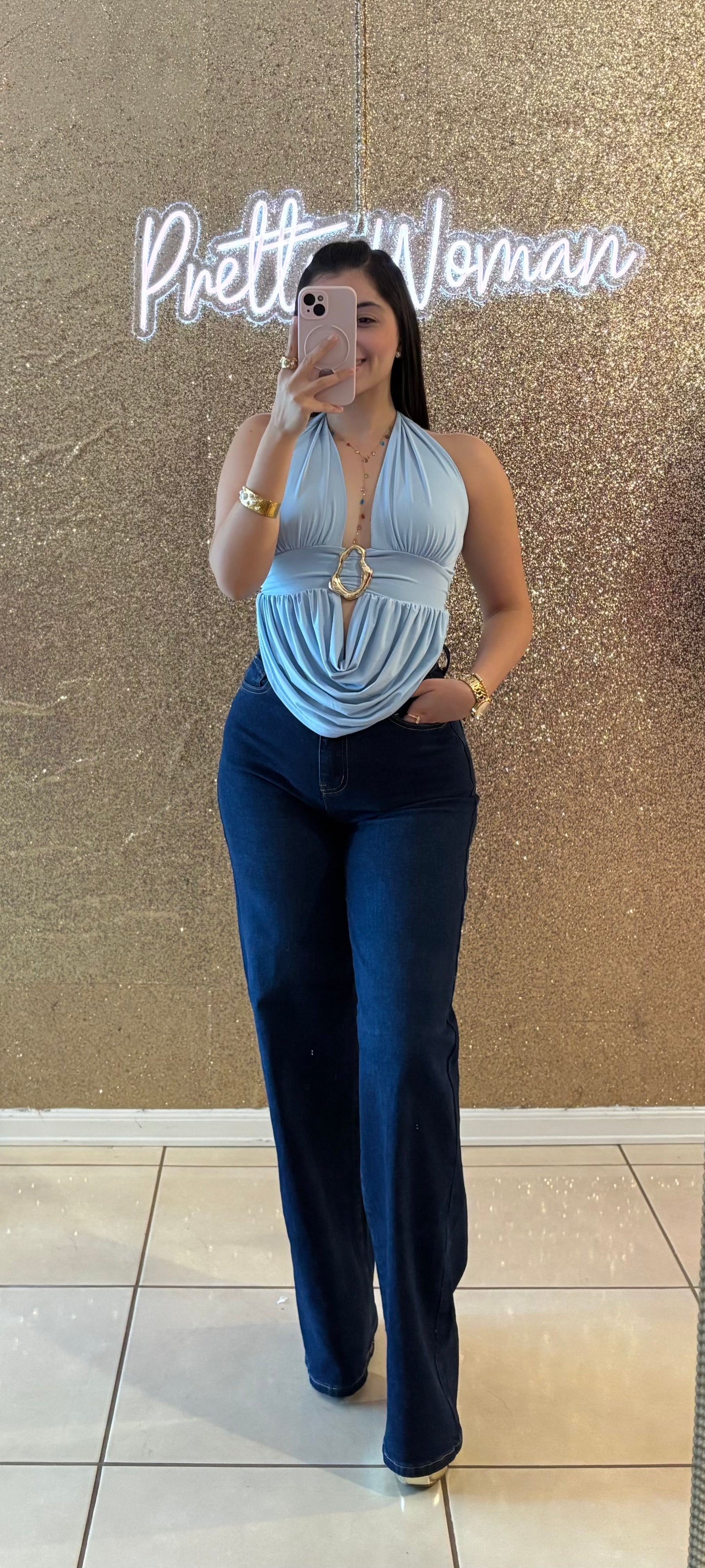 Chloe Baby Blue Top